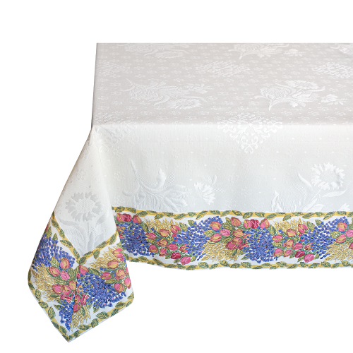 Jacquard multi-cover (Lavender & roses raw - Delft white) - Click Image to Close